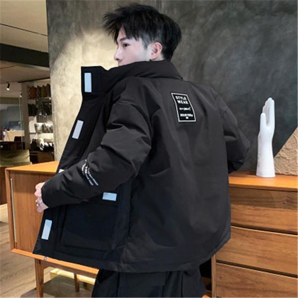 long sleeve mens coats fashion trend korean style slim hoodie outerwear with zipper pocket designer male warm cotton clothes hooded jackets, Black;brown
long sleeve mens coats fashion trend korean style slim hoodie outerwear with zipper pocket designer male warm cotton clothes hooded jackets, Black;brown