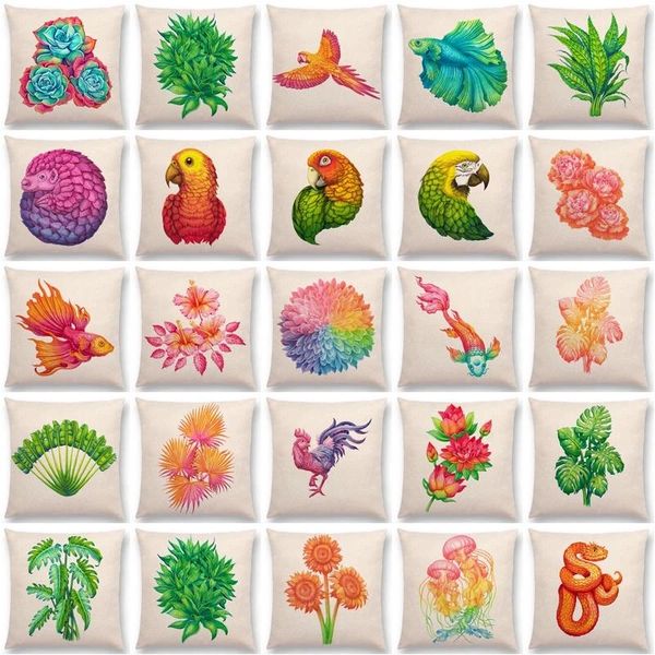 cushion/decorative pillow colorful watercolor plants&animals cushion cover flowers pillowcase pangolin succulent chicken parrot snake jellyf
cushion/decorative pillow colorful watercolor plants&animals cushion cover flowers pillowcase pangolin succulent chicken parrot snake jellyf