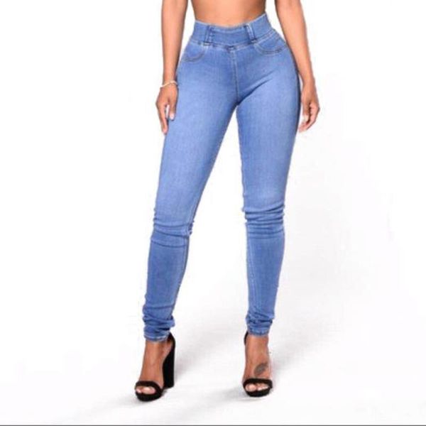 women's pants & capris plain stretch waist straight jeans skinny blue pencil slim design streetwear #10, Black;white 
women's pants & capris plain stretch waist straight jeans skinny blue pencil slim design streetwear #10, Black;white