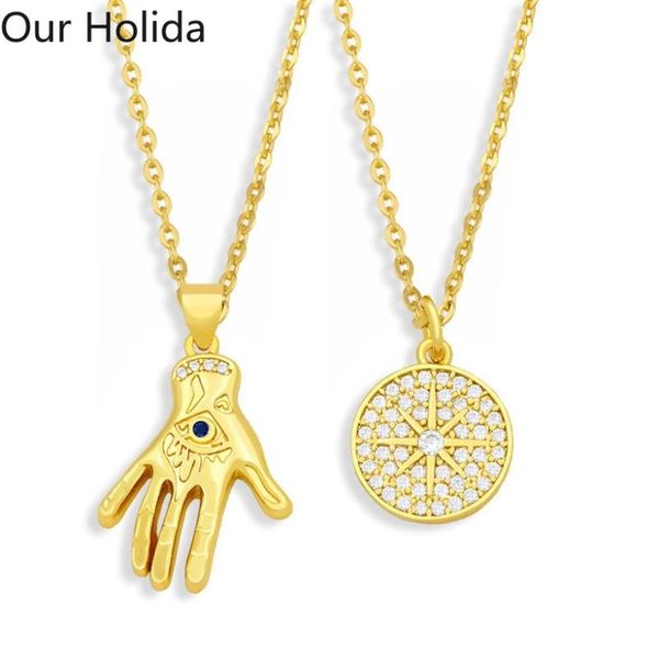pendant necklaces wholesale luxury jewelry round brand necklace design ins trend palm eye clavicle chain girl gift party, Silver
pendant necklaces wholesale luxury jewelry round brand necklace design ins trend palm eye clavicle chain girl gift party, Silver