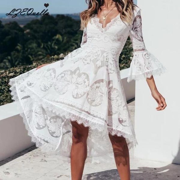 lzequella women lace dress floral embroidered patchwork v neck long sleeve dresses flare irregular hollow vestidos casual, Black;gray
lzequella women lace dress floral embroidered patchwork v neck long sleeve dresses flare irregular hollow vestidos casual, Black;gray