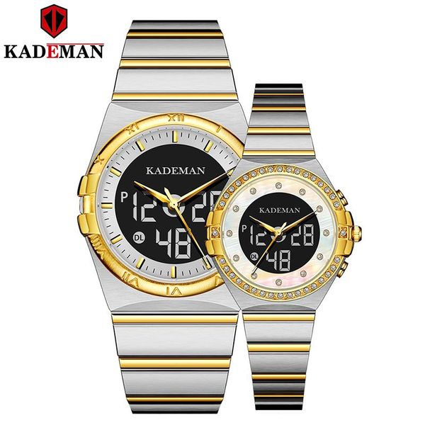 kademan 2021 watch for man and wife fashional luxury gift to husband or quartz digital wristwatches, Slivery;brown
kademan 2021 watch for man and wife fashional luxury gift to husband or quartz digital wristwatches, Slivery;brown