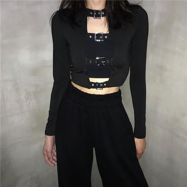autumn winter arrival women t shirt hollow out button sweatshirts full sleeve o neck short solid patchwork, White
autumn winter arrival women t shirt hollow out button sweatshirts full sleeve o neck short solid patchwork, White