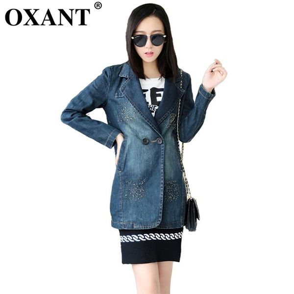 women's jackets oxant 2021 autumn denim women blue fashion vintage slim pockets single button jeans coats plus size 2xl xc189, Black;brown
women's jackets oxant 2021 autumn denim women blue fashion vintage slim pockets single button jeans coats plus size 2xl xc189, Black;brown