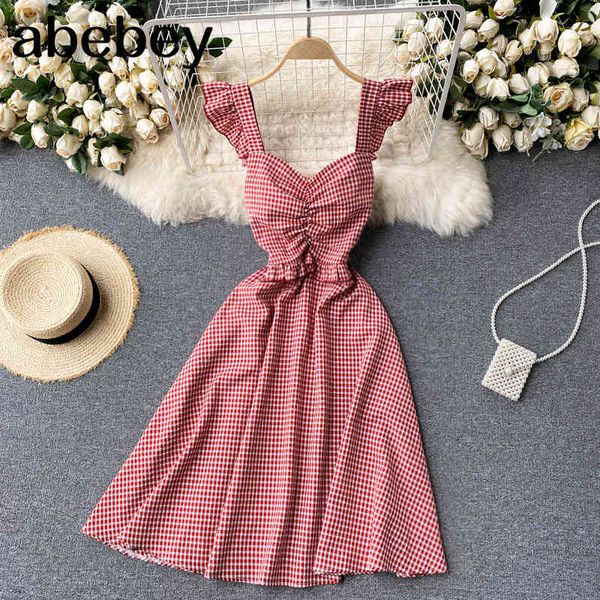 women plaid backless strap dress v neck sleeveless a line es summer off shoulder ruffles midi 210512, Black;gray
women plaid backless strap dress v neck sleeveless a line es summer off shoulder ruffles midi 210512, Black;gray