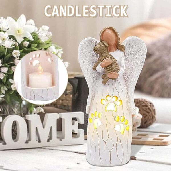 candle holders 2021 angel and dog holder creative resin ornament sculpture crafts for home living room bedroom decoration
candle holders 2021 angel and dog holder creative resin ornament sculpture crafts for home living room bedroom decoration