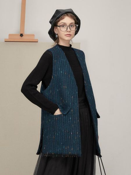 women's vests irinach506 fall winter 2021 collection original design herringbone tweed wool vest women, Black;white
women's vests irinach506 fall winter 2021 collection original design herringbone tweed wool vest women, Black;white