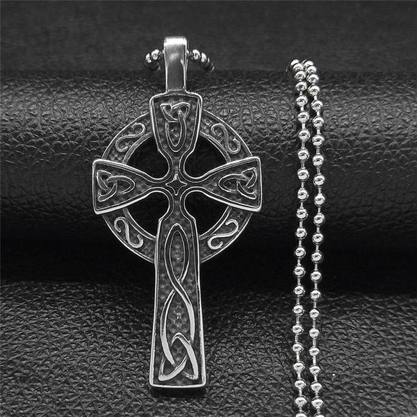 pendant necklaces 2021 stainless steel viking irish knot silver color big long jewelry collier homme n2253s03
pendant necklaces 2021 stainless steel viking irish knot silver color big long jewelry collier homme n2253s03