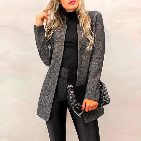women's wool & blends vogue elegant women woolen coat ol style solid blazer slim suit autumn winter jackets cardigan 8m3, Black
women's wool & blends vogue elegant women woolen coat ol style solid blazer slim suit autumn winter jackets cardigan 8m3, Black