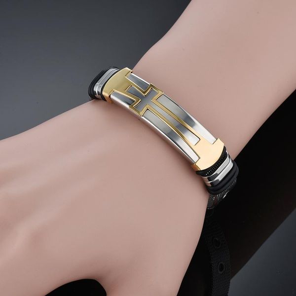 link, chain cuff stainless steel bracelet men cross gold black male prayer armhand bracelets for charm jewelry
link, chain cuff stainless steel bracelet men cross gold black male prayer armhand bracelets for charm jewelry