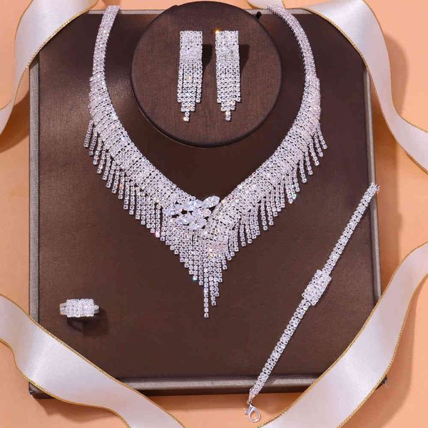 jewelry set micro zircon tassel necklace four piece wedding accessories simple bride jewelry ewelry, Slivery;golden
jewelry set micro zircon tassel necklace four piece wedding accessories simple bride jewelry ewelry, Slivery;golden