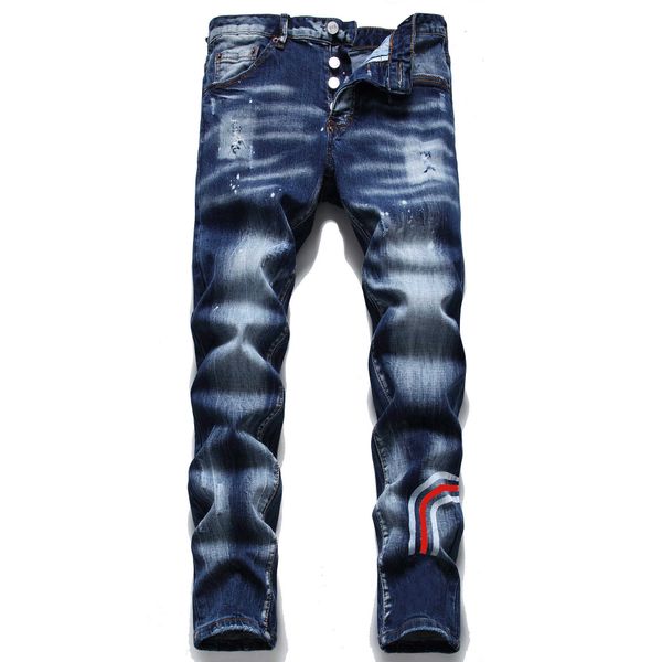 20ss mans pants mens designer jeans distressed ripped biker slim fit motorcycle denim for men s fashion tracksuits pour homme, Blue
20ss mans pants mens designer jeans distressed ripped biker slim fit motorcycle denim for men s fashion tracksuits pour homme, Blue
