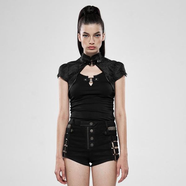 women's jackets punk rave women chinese style bloody jacquard jacket personality buckle nail decoration short sleeve hollow summer outw, Black;brown
women's jackets punk rave women chinese style bloody jacquard jacket personality buckle nail decoration short sleeve hollow summer outw, Black;brown