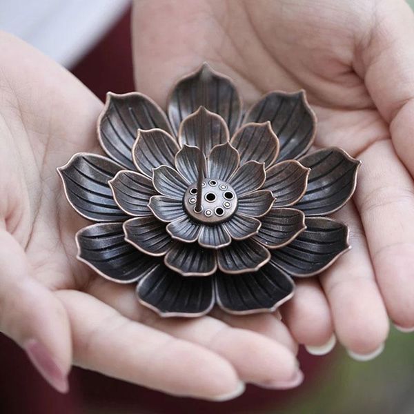 1pc retro alloy incense buddhism coil lotus censer bronze/copper home desk decoration craft stick cone plate fragrance lamps
1pc retro alloy incense buddhism coil lotus censer bronze/copper home desk decoration craft stick cone plate fragrance lamps