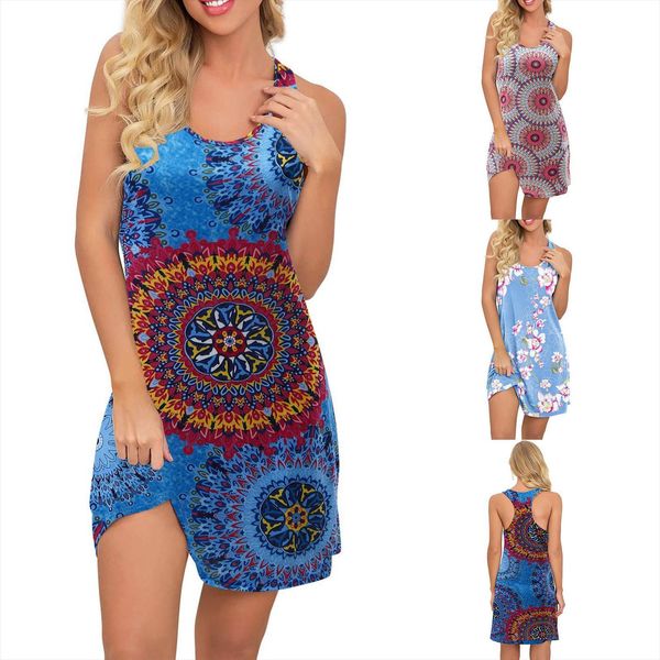 summer print round neck womens dress nightdress sleeveless d4, Black;gray
summer print round neck womens dress nightdress sleeveless d4, Black;gray