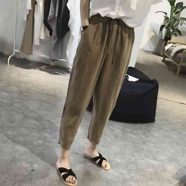 arrival summer women loose casual elastic waist ankle-length pants all-matched cotton linen harem w280 210512, Black;white
arrival summer women loose casual elastic waist ankle-length pants all-matched cotton linen harem w280 210512, Black;white