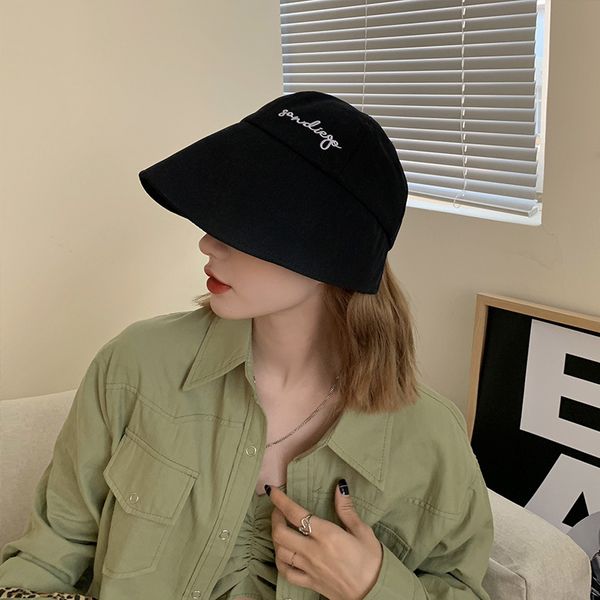 embroidered letter big eaves leisure fisherman's hat women can be tied horsetail sun protection fisherman's hat summer sun protect, Blue;gray
embroidered letter big eaves leisure fisherman's hat women can be tied horsetail sun protection fisherman's hat summer sun protect, Blue;gray