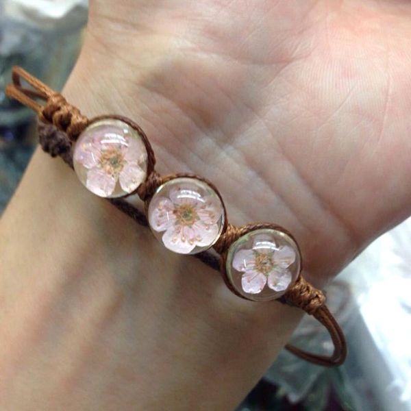 link, chain 2021 fashion glass ball bracelet weave lucky flower bracelets handmade woven dried flowers beads beautiful women jewelry, Black
link, chain 2021 fashion glass ball bracelet weave lucky flower bracelets handmade woven dried flowers beads beautiful women jewelry, Black