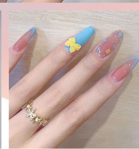 wear enhancement fake finished product removable flower bow nail patch x23, Red;gold 
wear enhancement fake finished product removable flower bow nail patch x23, Red;gold