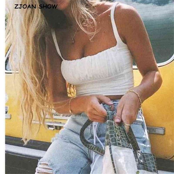 korea vintage pleated ruched women tank retro square slash collar crop streetwear spaghetti strap camis 210429, White
korea vintage pleated ruched women tank retro square slash collar crop streetwear spaghetti strap camis 210429, White