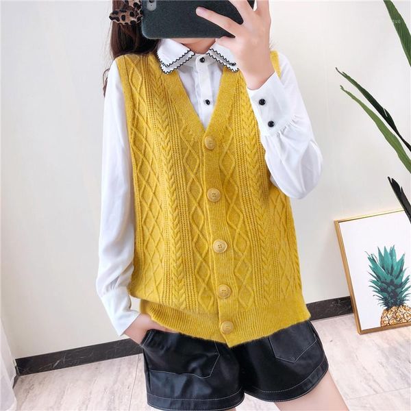 women's vests v neck vest women autumn 2021 sweater casual loose sleeveless shawl twist knit cardigans female tank, Black;white
women's vests v neck vest women autumn 2021 sweater casual loose sleeveless shawl twist knit cardigans female tank, Black;white