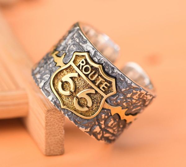 cluster rings om road route 66 motorcycle punk ring fashion trend men's open, Golden;silver
cluster rings om road route 66 motorcycle punk ring fashion trend men's open, Golden;silver