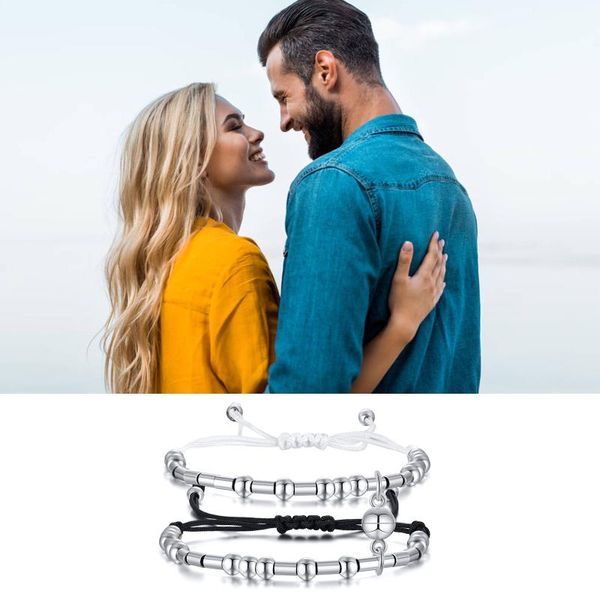 link, chain morse code bracelet women men handmade braided rope couple jewelry, Black
link, chain morse code bracelet women men handmade braided rope couple jewelry, Black