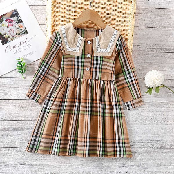 2021 front buttons plaid girls drspring autumn baby kids long sleeve turn-down collar casual a-line drclothes for girls x0803, Red;yellow
2021 front buttons plaid girls drspring autumn baby kids long sleeve turn-down collar casual a-line drclothes for girls x0803, Red;yellow