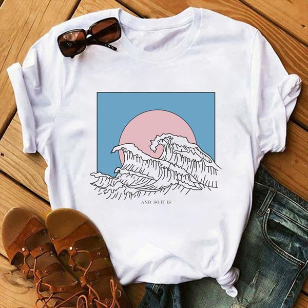 vogue harajuku sunset over womens t shirt the sea korean japanese style summer tee femme, White
vogue harajuku sunset over womens t shirt the sea korean japanese style summer tee femme, White