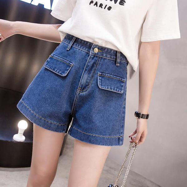 women's shorts women high waisted large size loose classic fashion casual denim with pocket short wide leg jeans, White;black
women's shorts women high waisted large size loose classic fashion casual denim with pocket short wide leg jeans, White;black