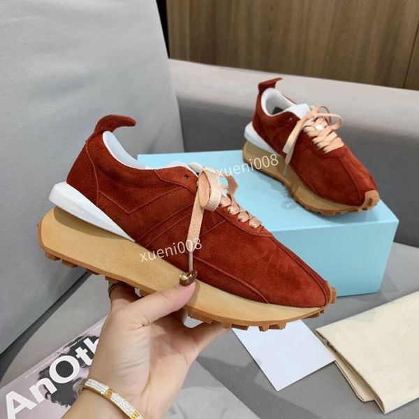 2021 summer outdoor shoes female womens students hand made leather thick sole large size small white black sports casual shoes women ly21112, Red;white