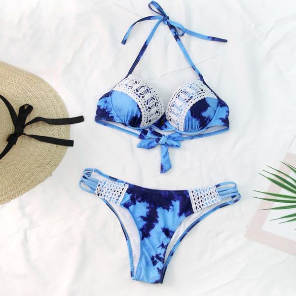 women's swimwear fashion soft lace bikini solid color two-piece set split swimsuit, White;black
women's swimwear fashion soft lace bikini solid color two-piece set split swimsuit, White;black