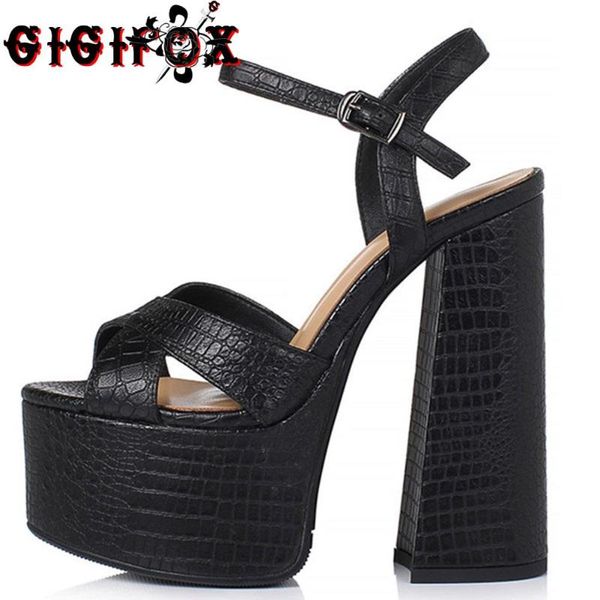 sandals gigifox brand women genuine leather shoes high heel platform lady party prom chunky, Black
sandals gigifox brand women genuine leather shoes high heel platform lady party prom chunky, Black