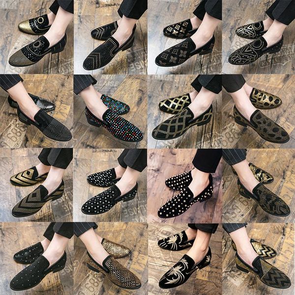 rhinestone luxury brand men's casual loafers genuine leather slip-on dress shoes handmade men flats brand wedding party shoes size 38-4, Black
rhinestone luxury brand men's casual loafers genuine leather slip-on dress shoes handmade men flats brand wedding party shoes size 38-4, Black