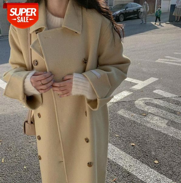 korea ins lazy style light yellow double-sided handmade long wool coat #fc8o, Black
korea ins lazy style light yellow double-sided handmade long wool coat #fc8o, Black