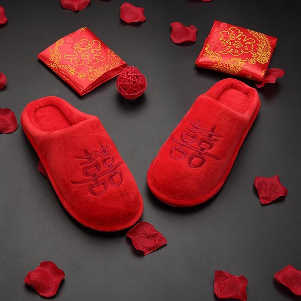 red wedding slippers winter cotton thick couple celebration pair european indoor bride dowry ceremony, Black
red wedding slippers winter cotton thick couple celebration pair european indoor bride dowry ceremony, Black
