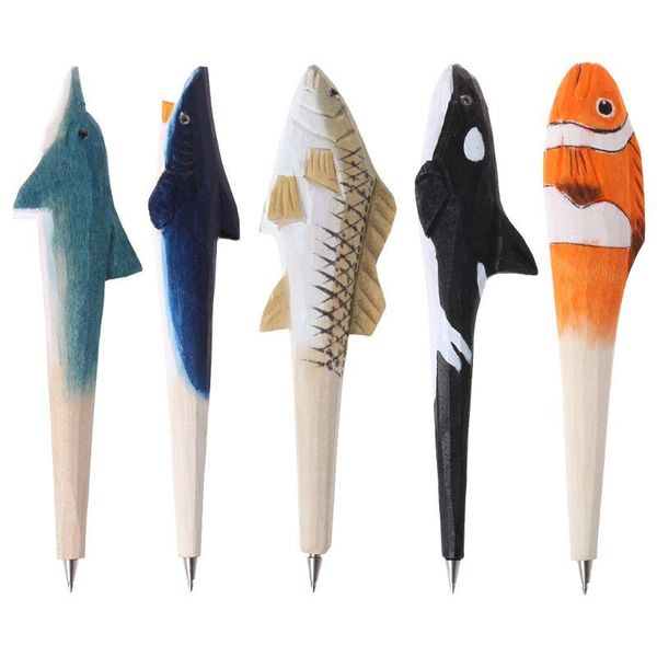 handmade 3d animals fish creative wood carved ballpoint pen writing tool stationery school student gifts k43b pens, Blue;orange
handmade 3d animals fish creative wood carved ballpoint pen writing tool stationery school student gifts k43b pens, Blue;orange