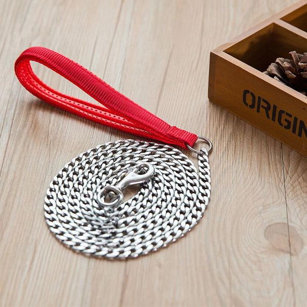 dog traction iron chain pet anti biting flat twisted with foam handle bite collars & leashes
dog traction iron chain pet anti biting flat twisted with foam handle bite collars & leashes