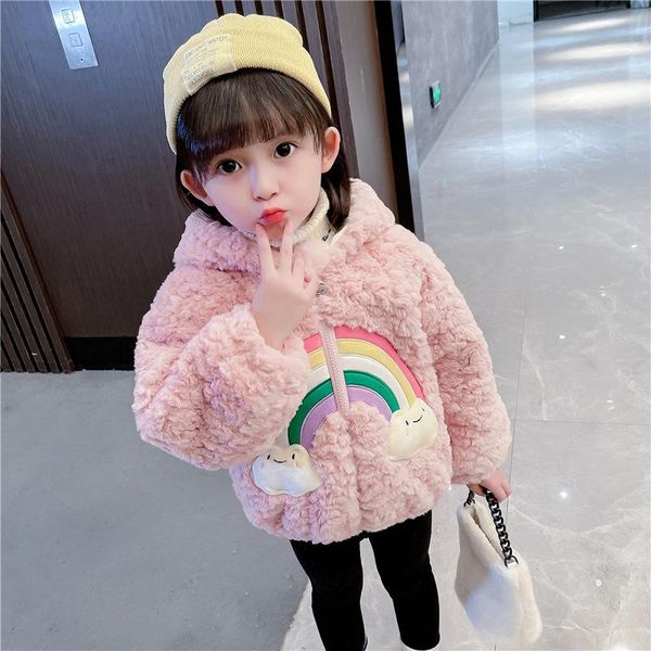 jackets 2021 autumn winter girls coats rainbow cartoon children outerwear outdoor warm plush kids casual hooded jacket student clothing, Blue;gray
jackets 2021 autumn winter girls coats rainbow cartoon children outerwear outdoor warm plush kids casual hooded jacket student clothing, Blue;gray