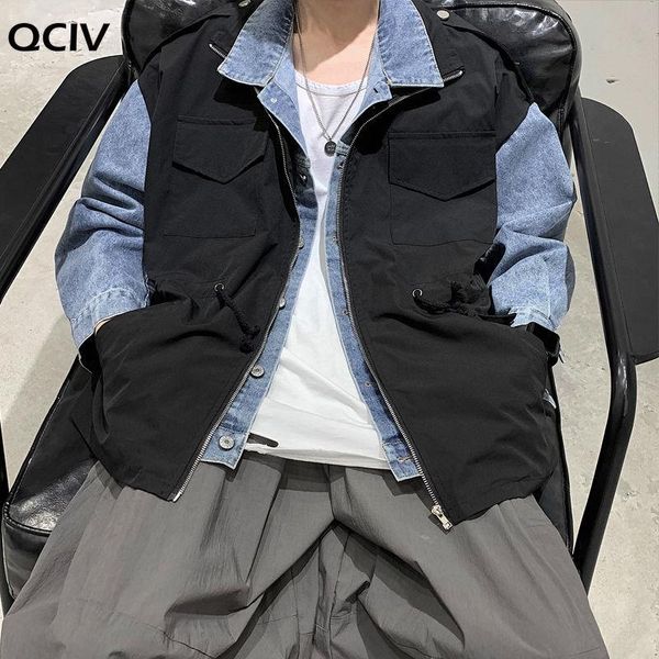 men's jackets autumn and winter youth stitching fake two-piece tooling denim jacket fashion casual coat, Black;brown
men's jackets autumn and winter youth stitching fake two-piece tooling denim jacket fashion casual coat, Black;brown