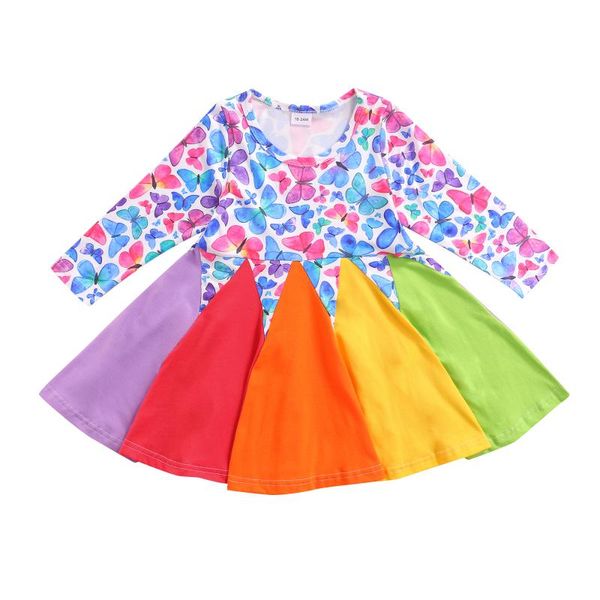 girl's dresses girls princess dress multicolor butterfly printed pattern long sleeve round collar, Red;yellow
girl's dresses girls princess dress multicolor butterfly printed pattern long sleeve round collar, Red;yellow