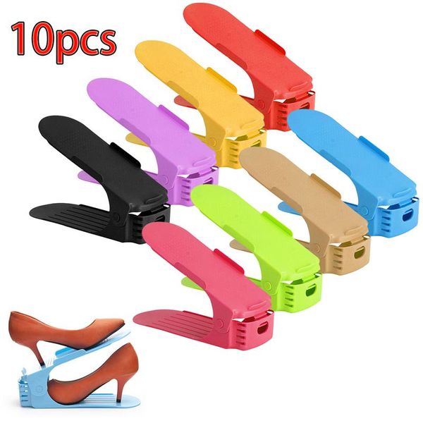 clothing & wardrobe storage 10 pcs shoe organizer double box rack adjustable space saving range shelf slot save home tools
clothing & wardrobe storage 10 pcs shoe organizer double box rack adjustable space saving range shelf slot save home tools