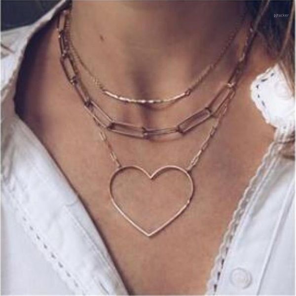 pendant necklaces wukalo punk vintage heart choker necklace boho gold color multilayer metal collier women gift1, Silver
pendant necklaces wukalo punk vintage heart choker necklace boho gold color multilayer metal collier women gift1, Silver