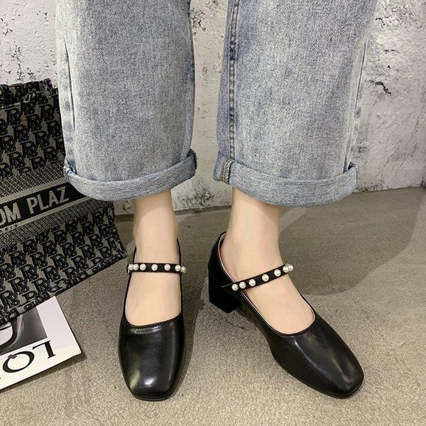 dress shoes square toe single women 2021 summer ladies sandals fashion shallow mouth low heel casual women's high heels, Black
dress shoes square toe single women 2021 summer ladies sandals fashion shallow mouth low heel casual women's high heels, Black