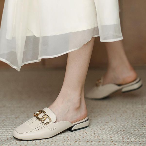 slippers 2021 summer women tassel gold chain mules closed toe slip on female pu leather slide sandals casual shoes, Black
slippers 2021 summer women tassel gold chain mules closed toe slip on female pu leather slide sandals casual shoes, Black