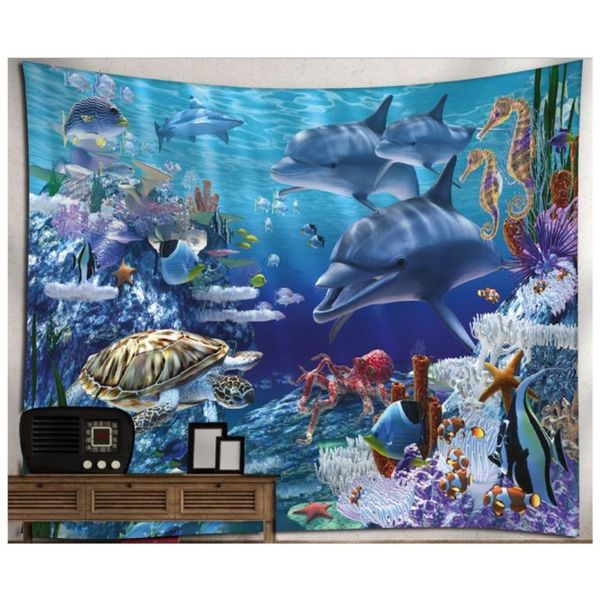 tapestries underwater world blue dolphin printed for child nursery living bed room home decor
tapestries underwater world blue dolphin printed for child nursery living bed room home decor