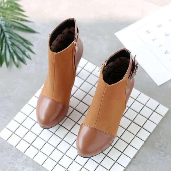 boots large size 33-46 autumn round toe ankle with matching color ultra high heel (9cm) professional boot for women 2045, Black
boots large size 33-46 autumn round toe ankle with matching color ultra high heel (9cm) professional boot for women 2045, Black
