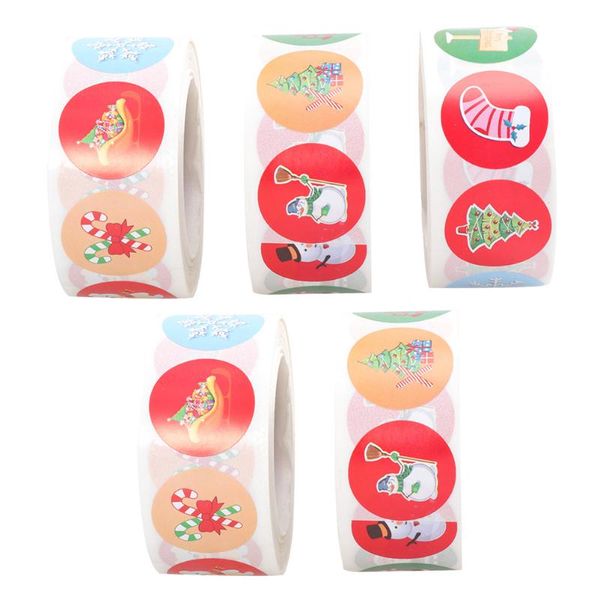 gift wrap 5 rolls christmas sealing stickers round label self-adhesive candy bag
gift wrap 5 rolls christmas sealing stickers round label self-adhesive candy bag