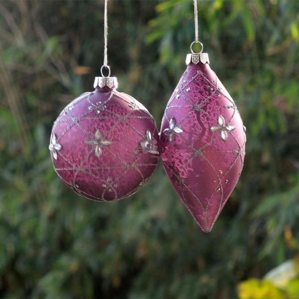 64pcs/pack purple painted glass pendant christmas tree hanging ornament different shape globe olive novelty items
64pcs/pack purple painted glass pendant christmas tree hanging ornament different shape globe olive novelty items