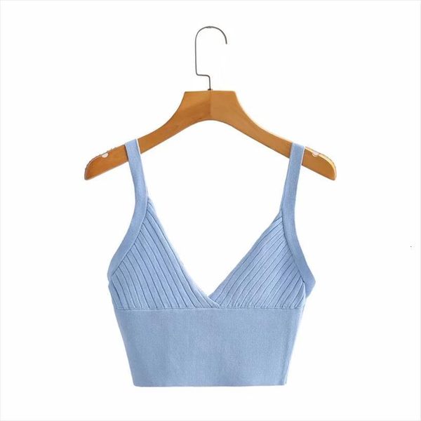 za corset crop blue women cami straps y2k aesthetic fashion ribbed knitted backless summer female tank camis, White
za corset crop blue women cami straps y2k aesthetic fashion ribbed knitted backless summer female tank camis, White